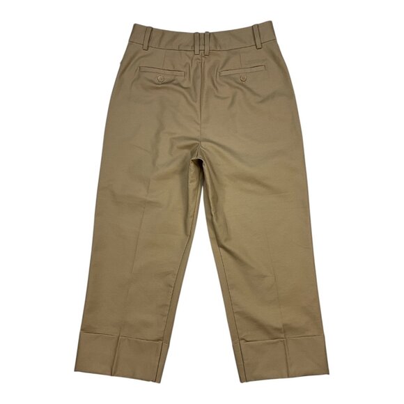 Lauren Ralph Lauren Double-Faced Stretch Cotton Ankle Pants 8 Tan NEW - Picture 11 of 12